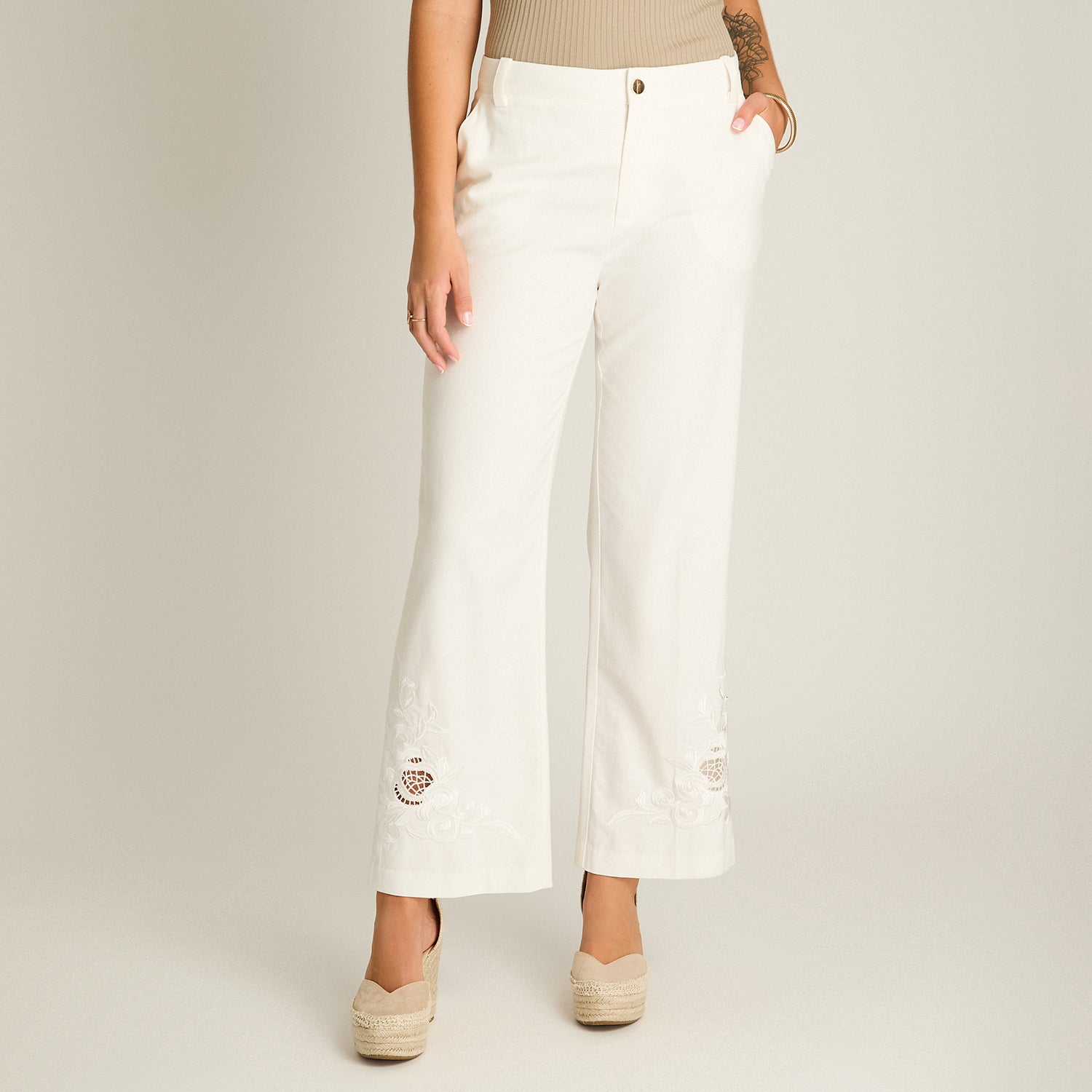 Pantalon Formal Crudo Elasticidad Nula Sin Forro Calce Normal Tela Plano