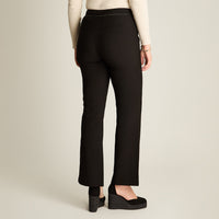 Pantalon Formal Negro Elasticidad Nula Sin Forro Calce Normal Tela Plano