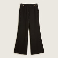 Pantalón Negro Palazzo Formal tela liviana en plano