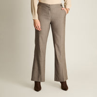 Pantalon Formal Gris Elasticidad Nula Sin Forro Calce Normal Tela Plano