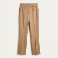 Pantalón Camel Básico Recto con Pretina Elasticada en plano