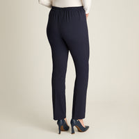 Pantalon Formal Azul Elasticidad Nula Sin Forro Calce Normal Tela Plano