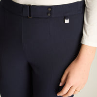 Pantalon Formal Azul Elasticidad Nula Sin Forro Calce Normal Tela Plano