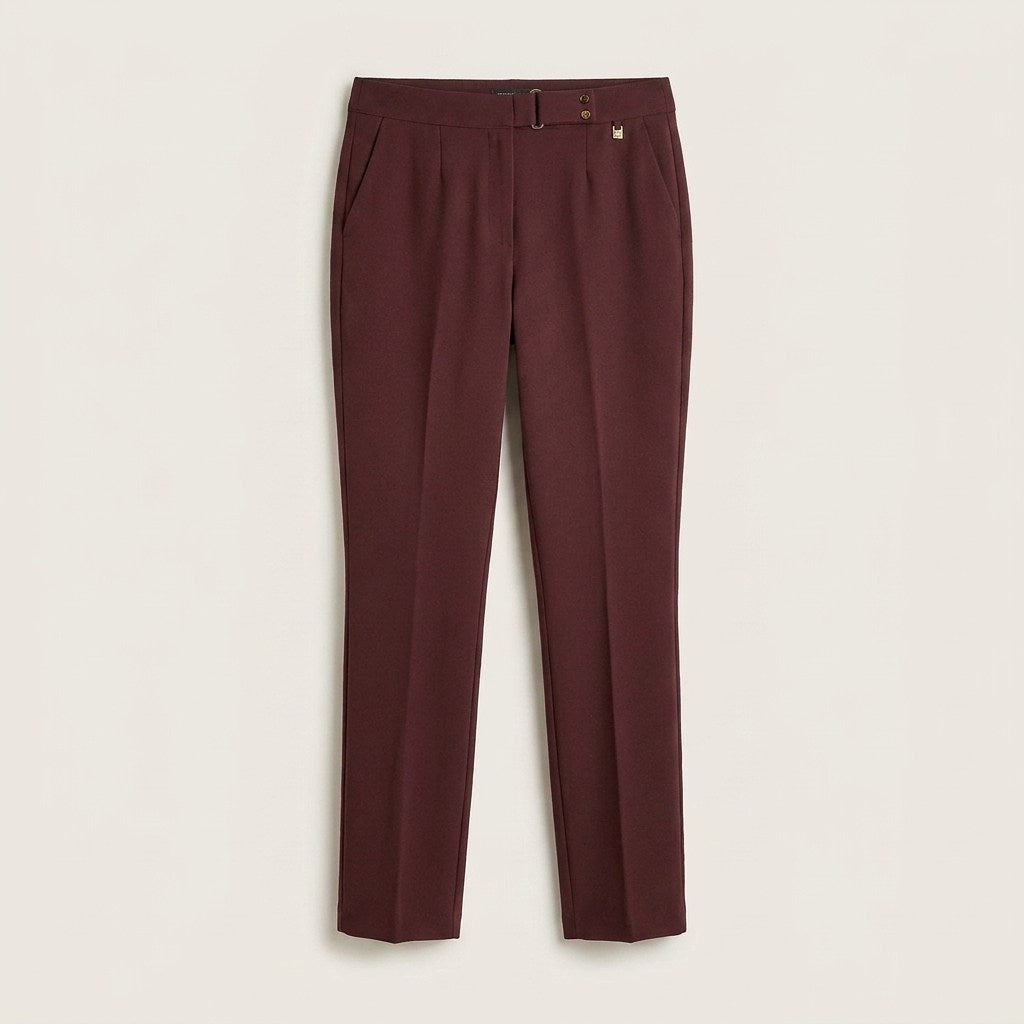 Pantalón Básico Recto con Pretina Elasticada en plano