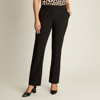 Pantalon Formal Negro Elasticidad Nula Sin Forro Calce Normal Tela Plano