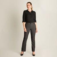 Pantalon Formal Marengo Elasticidad Nula Sin Forro Calce Normal Tela Plano