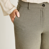 Pantalón Gris Wide Leg Fantasía con Botón