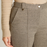 Pantalon Formal Beige Elasticidad Media Sin Forro Calce Normal Tela Punto