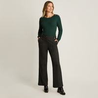 Pantalon Formal Marengo Elasticidad Media Sin Forro Calce Normal Tela Punto