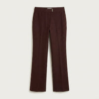 Pantalón Recto De Lana Burdeo en plano