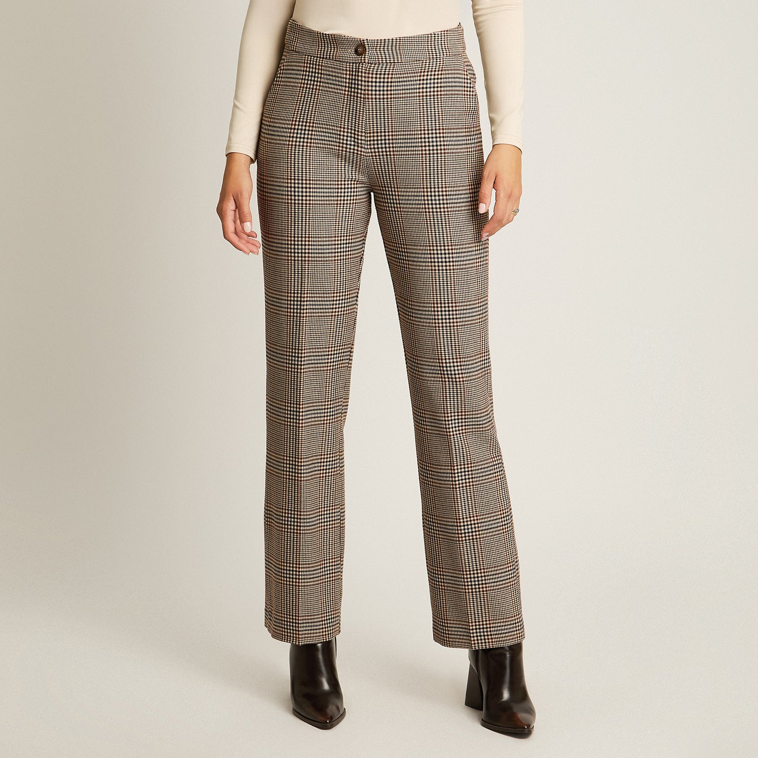 Pantalon Formal Gris Elasticidad Nula Sin Forro Calce Normal Tela Plano