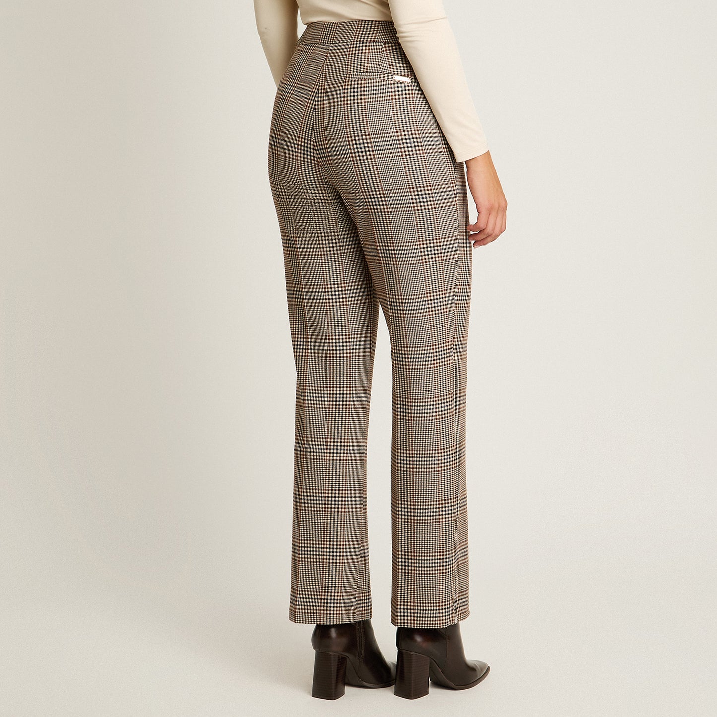 Pantalon Formal Gris Elasticidad Nula Sin Forro Calce Normal Tela Plano