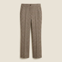 Pantalón Recto Gris Con Estampado Geométrico Clásico Y Un Botón en plano
