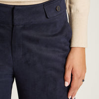 Pantalon Formal Azul Elasticidad Media Sin Forro Calce Normal Tela Plano