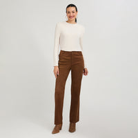 Pantalón Camel Suede Corte Recto - Lorenzo di Pontti