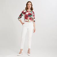 Pantalón Formal Slim Botón Oculto Crudo