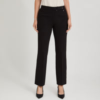 Pantalón Formal Recto Pretina Elasticada Negro