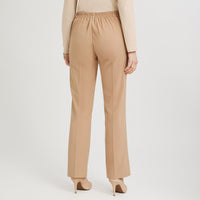 Pantalón Formal Recto Pretina Elasticada Camel