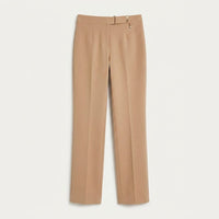 Pantalón Formal Recto Pretina Elasticada Camel en plano