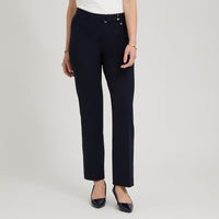 Pantalón Formal Recto Pretina Elasticada Azul