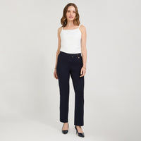Pantalón Formal Recto Pretina Elasticada Azul