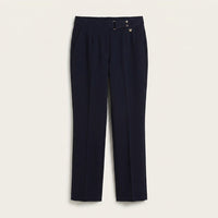 Pantalón Formal Recto Pretina Elasticada Azul en plano