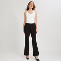 Pantalón Formal Flare con un Botón Negro