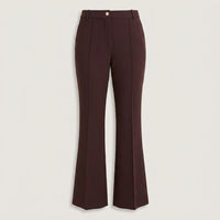 Pantalón Formal Flare con un Botón Café en plano