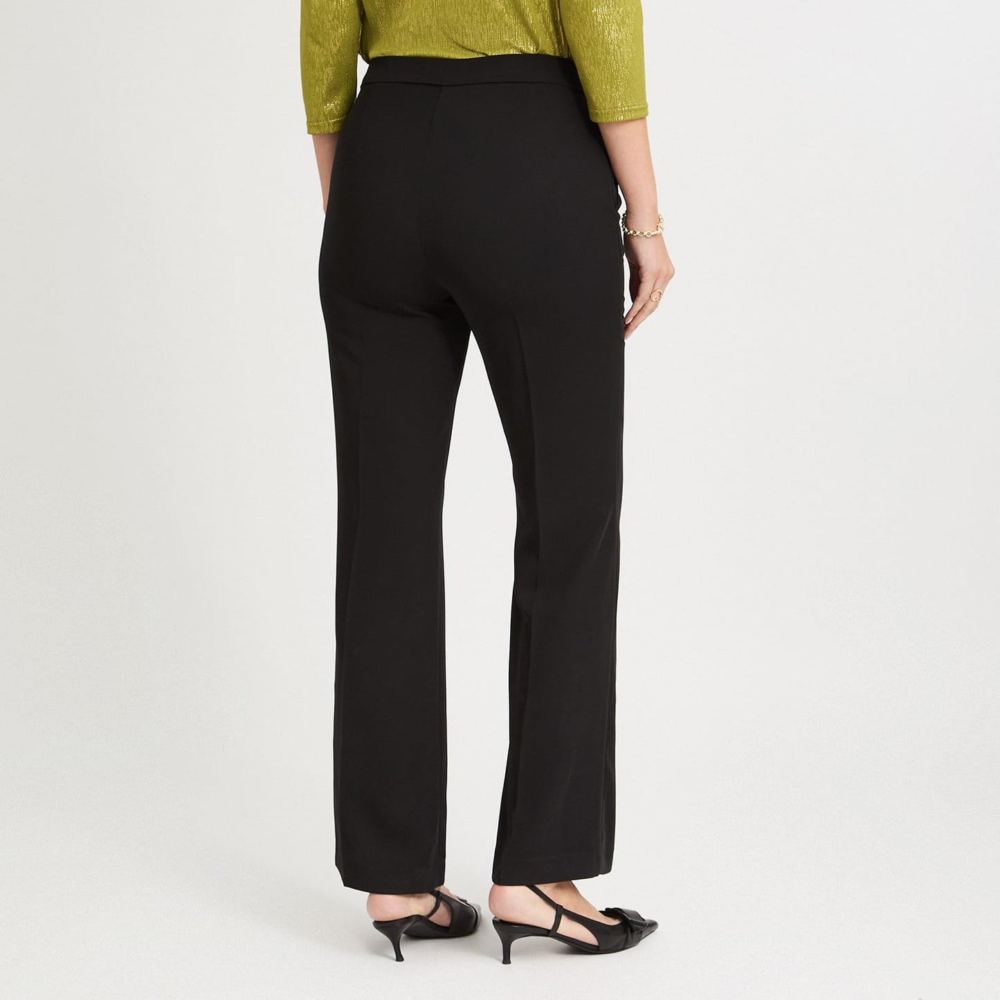 Pantalón Formal Palazzo con Cadena en Pretina Negro