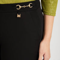 Pantalón Formal Palazzo con Cadena en Pretina Negro