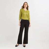 Pantalón Formal Palazzo con Cadena en Pretina Negro