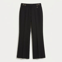 Pantalón Formal Palazzo con Cadena en Pretina Negro en plano
