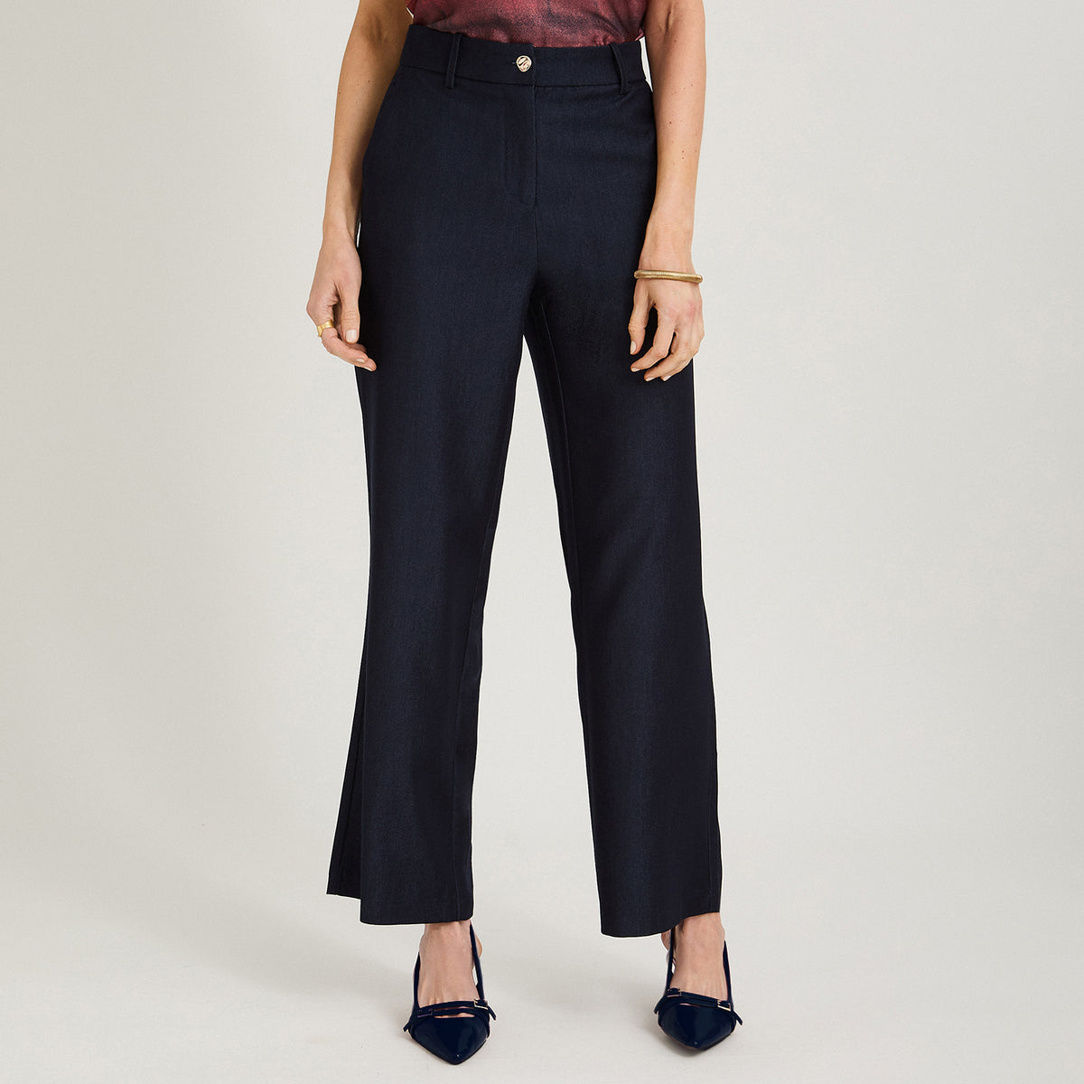 Pantalón Formal Look Denim Azul
