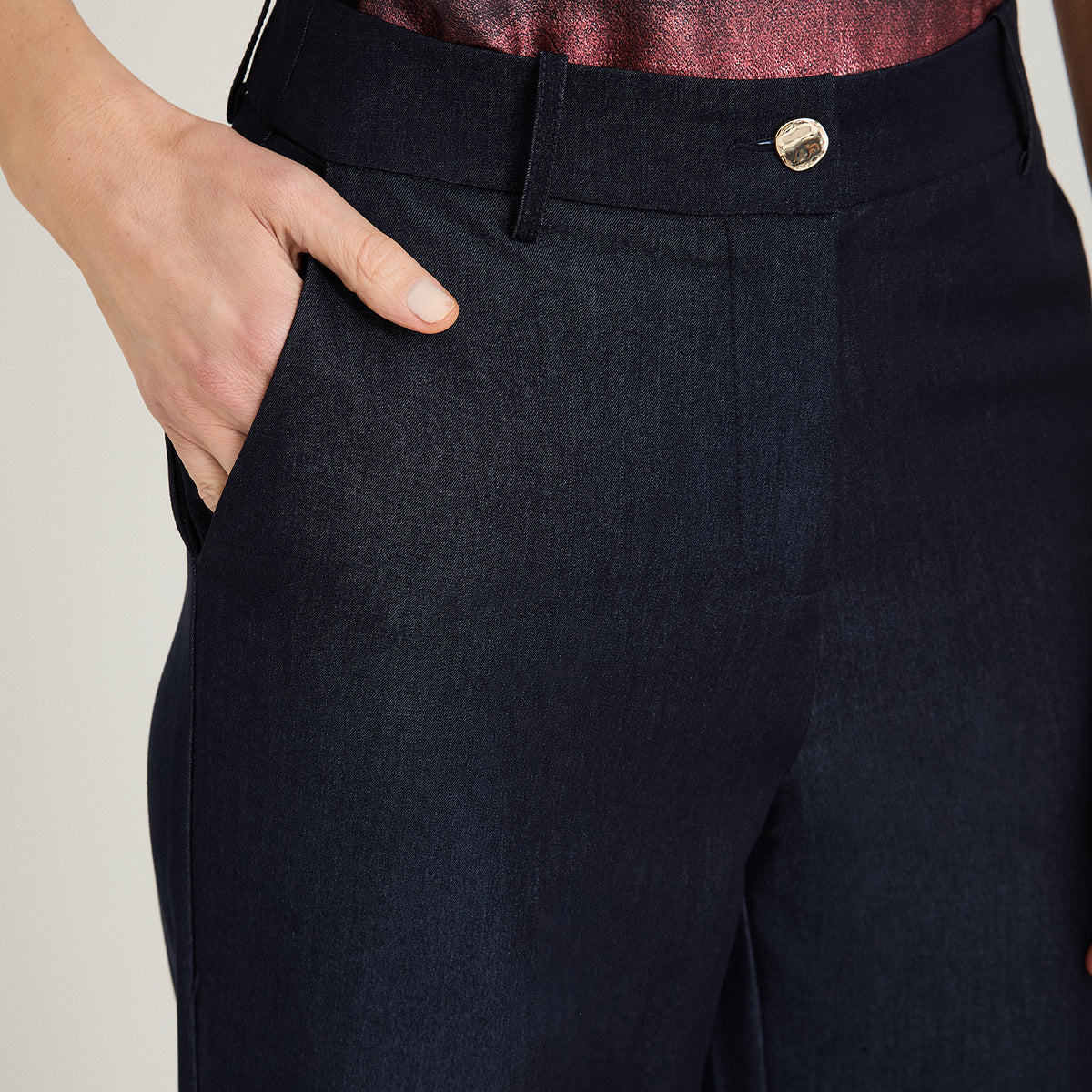 Pantalón Formal Look Denim Azul