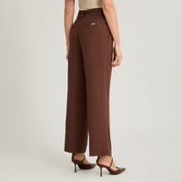 Pantalón Formal de Lino Palazzo Café