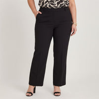 Pantalón Formal Sastrero Básico Liviano Negro en modelo plus size