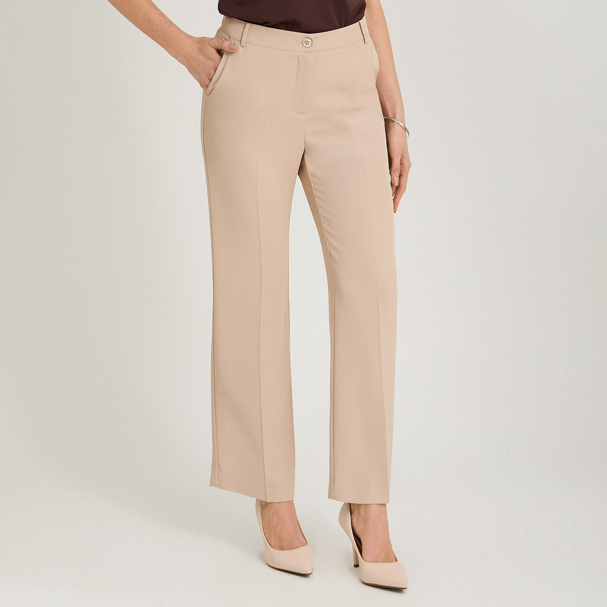 Pantalón Formal Sastrero Básico Liviano Beige