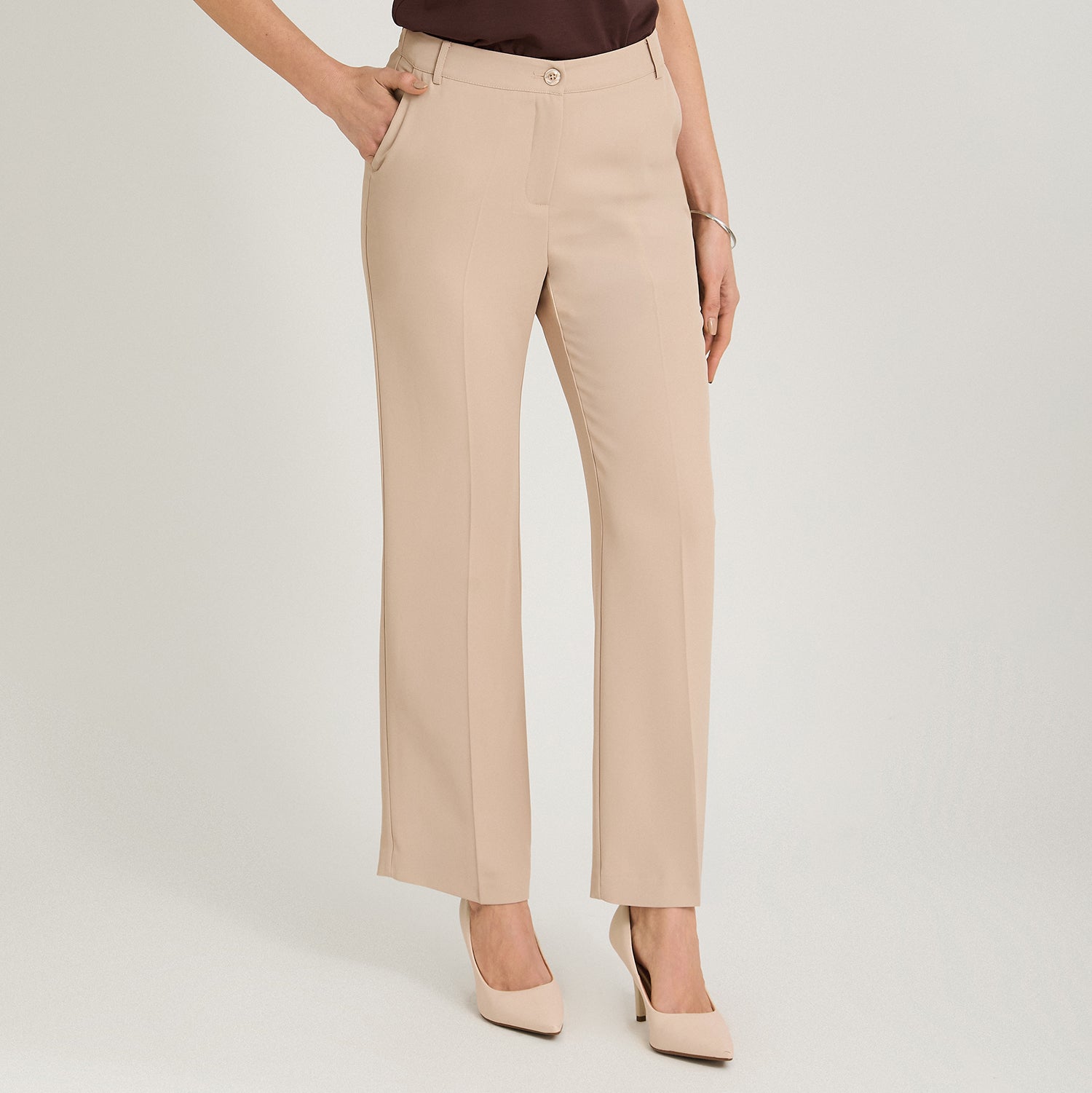 Pantalón Formal Sastrero Básico Liviano Beige