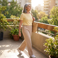 Pantalón Formal Sastrero Básico Liviano Beige lifestyle