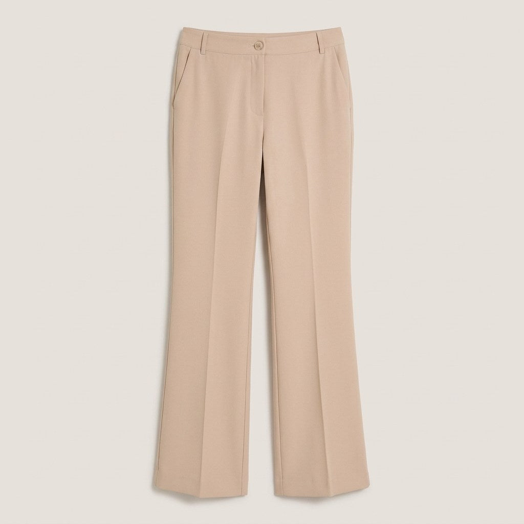 Pantalón Formal Sastrero Básico Liviano Beige en plano