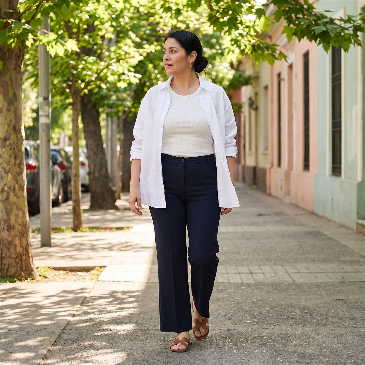 Pantalón Formal Sastrero Básico Liviano Azul lifestyle