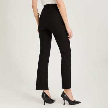 Pantalón Formal de Bengalina Recto un Botón Negro