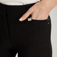 Pantalón Formal de Bengalina Recto un Botón Negro