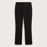 Pantalón Formal de Bengalina Recto un Botón Negro en plano