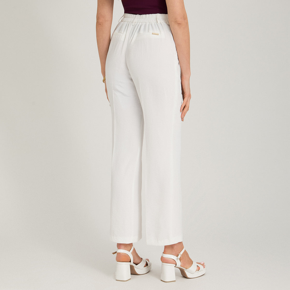 Pantalón Formal Palazzo Liviano Crudo