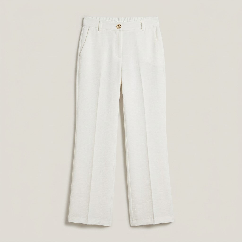 Pantalón Formal Palazzo Liviano Crudo en plano