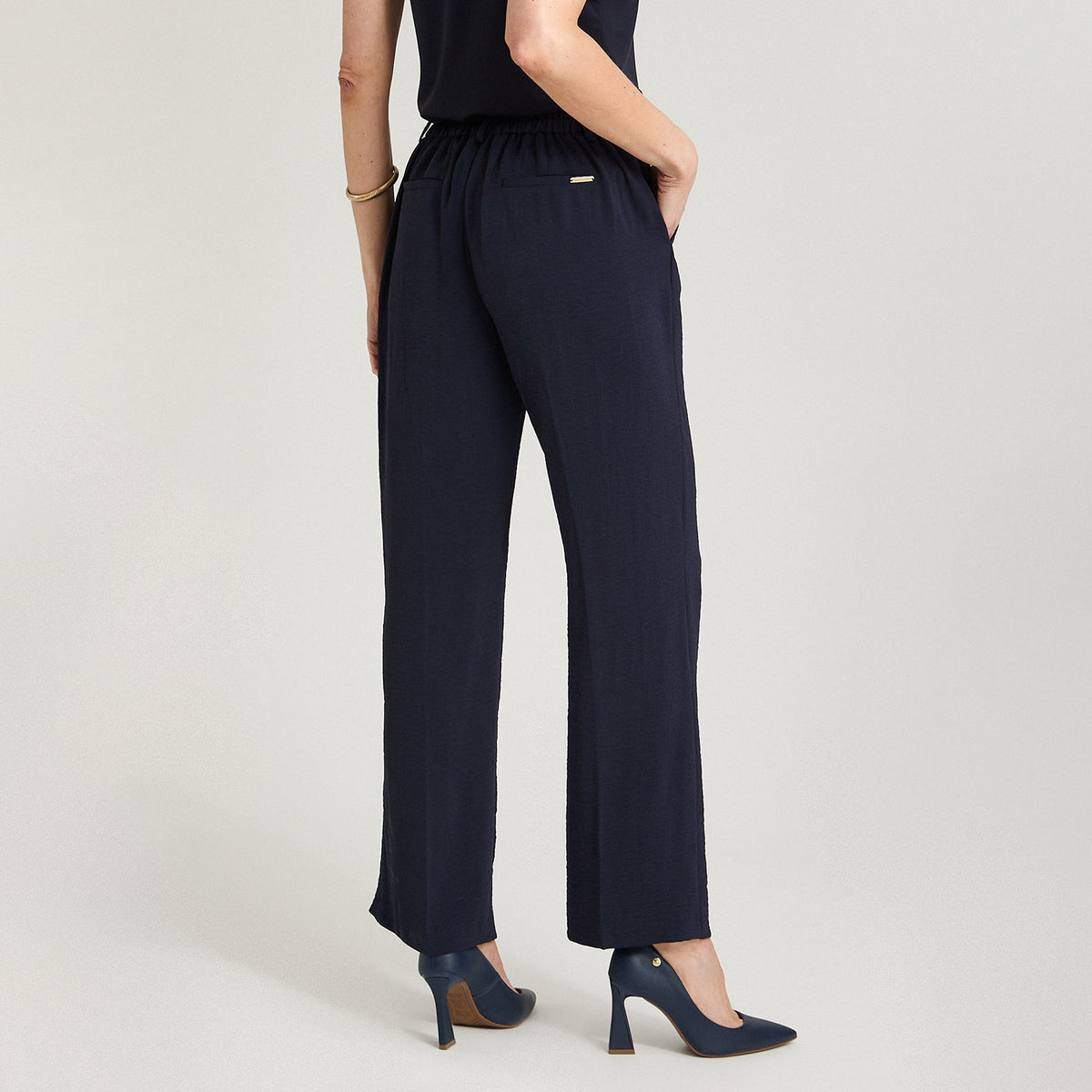 Pantalón Formal Palazzo Liviano Azul