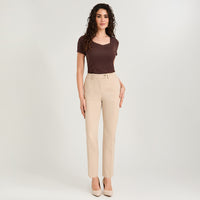 Pantalón Formal Slim un Botón Beige
