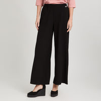 Pantalón Sport Palazzo Pretina Elasticada Negro