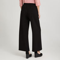 Pantalón Sport Palazzo Pretina Elasticada Negro